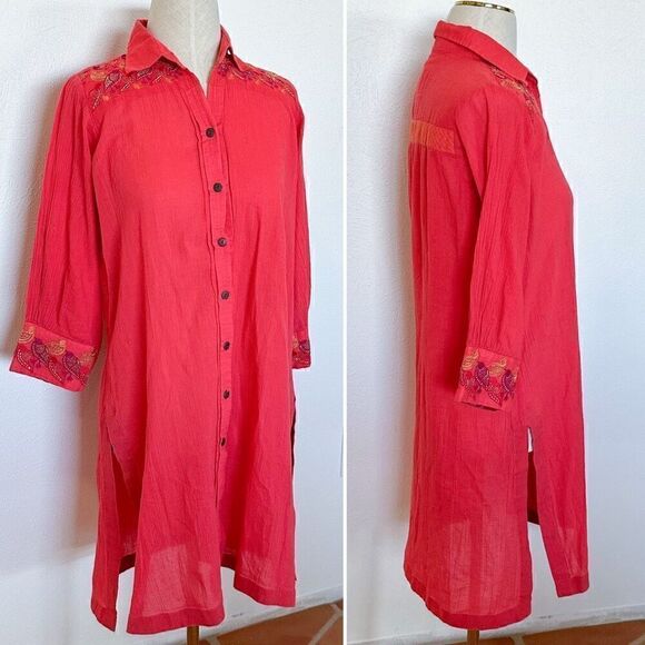 fnkasia Long Line Button Up Tunic M - Picture 1 of 3